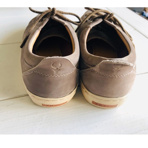 Men’s 9.5 Trask Beck light brown nubuck suede leather shoes - Picture 3 of 4